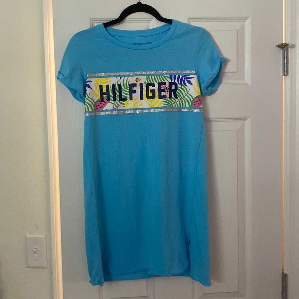 Tommy Hilfiger Big Girls T-Shirt Dress size 12/14.